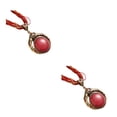 thumbnail image 2 of Ruiboury Bijou Fait Main pour Femmes – Pendentif Collier en Pierre de Cristal Style Bohème N001-Rouge 2Set, 2 of 6