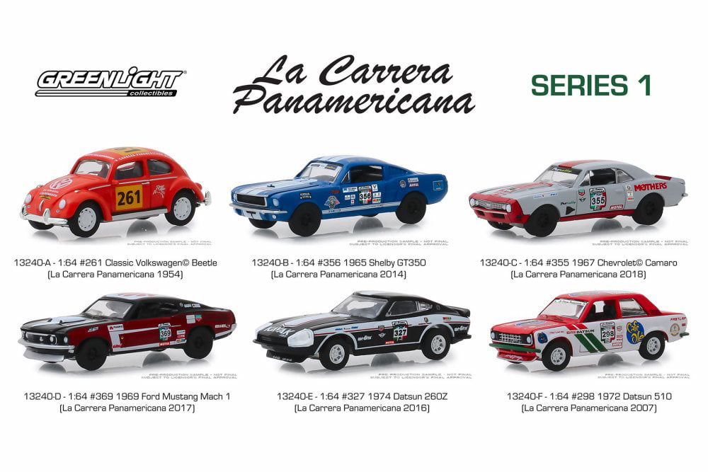 Greenlight 1/64 La Carrera Panamericana Series 1  1967 Chevrolet Camaro 13240C 