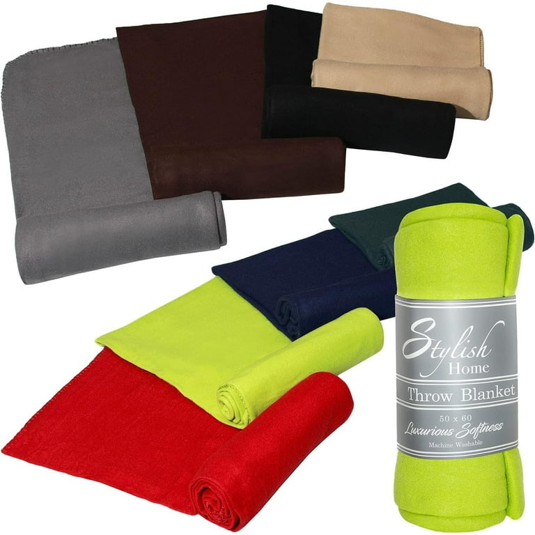 50 x 60 ultra soft fleece throw blanket online assorted colors