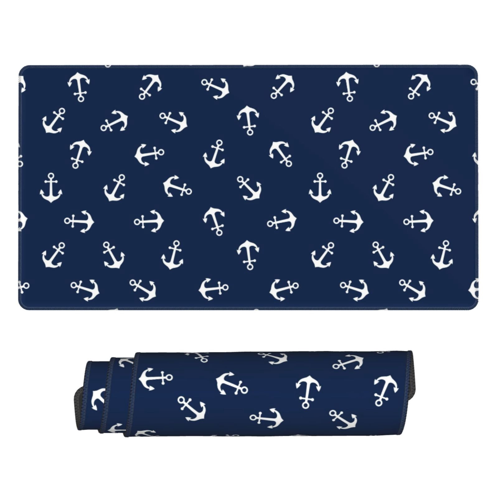 Kdxio Nautical Themed Simple Anchors Print Large Gaming Mouse Pad,Non-Slip Base,Water Resist Keyboard Pad for Gamer,Office & Home,29.5 x 15.8 in