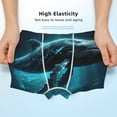thumbnail image 3 of Yiaed Vintage Blue Pattern Whale Print Boys' Boxer Briefs Cotton Casual Stretch Comfort Boys Boxers - Kids Boxer Briefs Underwear for Boys (6-18)-Medium, 3 of 5