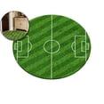 thumbnail image 2 of Sports Area Rug, Football Shaped Floor Mat (24x24 Inch) – Ultra-Soft Sports Theme Area Rug with Backing for Bedroom, Dorm, Hallway & Porch, 2 of 6