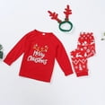 thumbnail image 5 of Nuevo conjunto de ropa familiar navideña, mamelucos para bebés, ropa de casa de manga larga con letras, pijamas a juego para la familia, 5 of 5