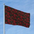 thumbnail image 2 of Vsdgher Rose Print Outdoor Decorative Flag 4x6ft, Suitable for outdoor decoration, can be hung indoors, on outdoor lawns, balconies, parties, 2 of 5