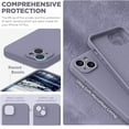 thumbnail image 4 of Designed for iPhone 14 Plus Case with Screen Protector and Camera Protection, Liquid Silicone Phone Case with Soft Microfiber Lining (Lavender Gray), 4 of 14