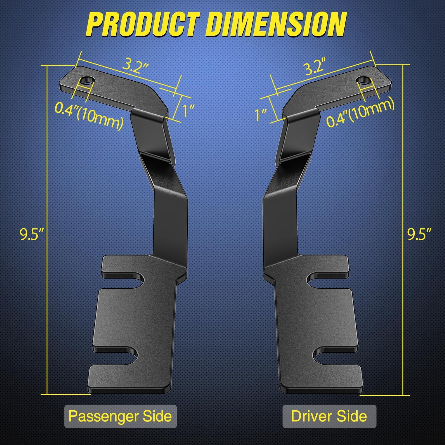 Nilight Ditch Light Brackets Hood Hinges Mount Bracket Kit for Auxiliary Offroad LED Pod Light Work Lights Compatible with Ford Ranger 2019 2020 2021 2022 2023 2024