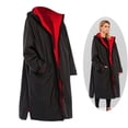 thumbnail image 3 of Parka de natación, bata cambiante de manga larga, manga larga, gran tamaño, lana de cordero, poncho cambiador de secado rápido, anorak resistente a la Negro Rojo M Macarena Chaqueta cambiante de bata, 3 of 8