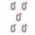 thumbnail image 3 of yingyy Party Balloon with Gradient Color Birthday Party Decor Aluminum Foil Balloon 32 Inch, Number 8 1 5PCS, 3 of 6