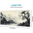thumbnail image 2 of Gaming Mouse Pad Desk Pad,Extended Big Mouse Pad,31.5x11.8 Inch Long Computer Keyboard Mouse Mat Mousepad with 3mm Non-Slip Base and Stitched Edge for Gaming and Office\u2026 (wash painting2), 2 of 6