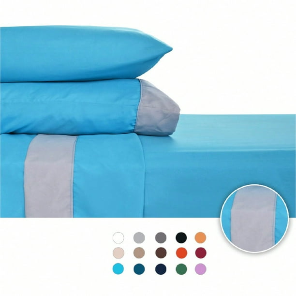 Juego de Sábanas Individual 2800 Hilos Extra Suave Premium Cenefa Europea Soft Nature