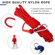 1300LBS Sea Fishing Kit Neodymium Magnet Detector Thick Eyebolt Treasure Hunt+ 15M Rope+Hook+Gloves