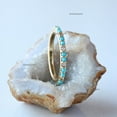 thumbnail image 5 of Arizona Turquoise and Diamond amd Full Eternity Ring, Round Cut Dalicate Handmade Jewelry, Wedding Ring, Diamond Dainty Anniversary Gift Jewelry, Engagement Ring., 5 of 5