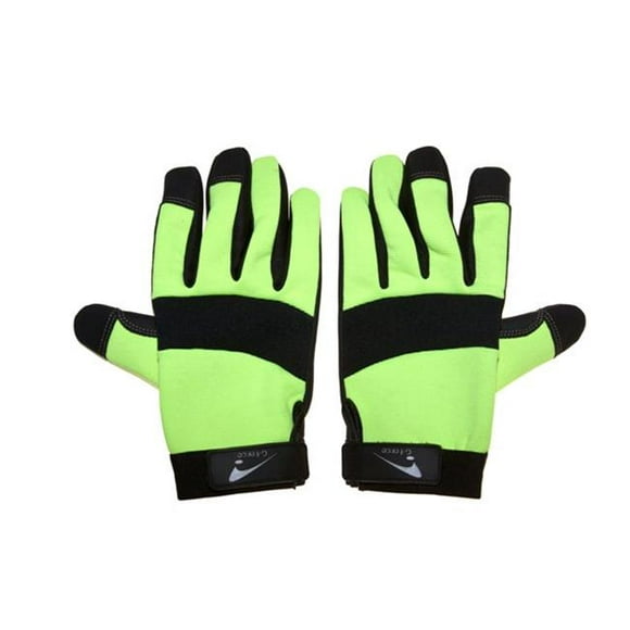 Seattle Glove HVGMC20-L 9 Po. Haute Visibilité Vert Mécanique Synthétique Gant-grand - Paire