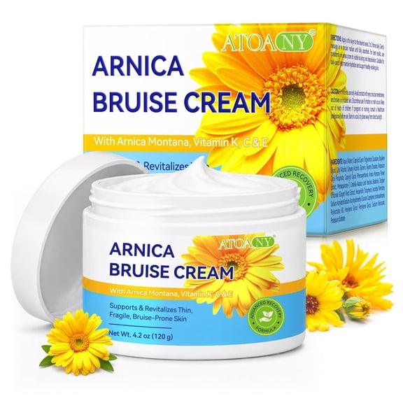 ATOANY Arnica Bruise Cream with Vitamin K, C & E, Fast-Absorbing Face & Body Cream for Thin, Fragile Skin, 120g