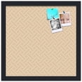 thumbnail image 2 of PinPix 15x15 Custom Cork Bulletin Board Lattice Beige Poster Board Has a Fabric Style Canvas Finish, Framed in Lattice Beige, by ArtToFrames (PinPix-1820), 2 of 5