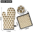 thumbnail image 6 of White Sunflower Pattern Kitchen Oven Mitt and Pot Holder Sets 4 Pcs for Baking, Cooking and Grilling, Heat Resistant Up To 392 °F, 6 of 7