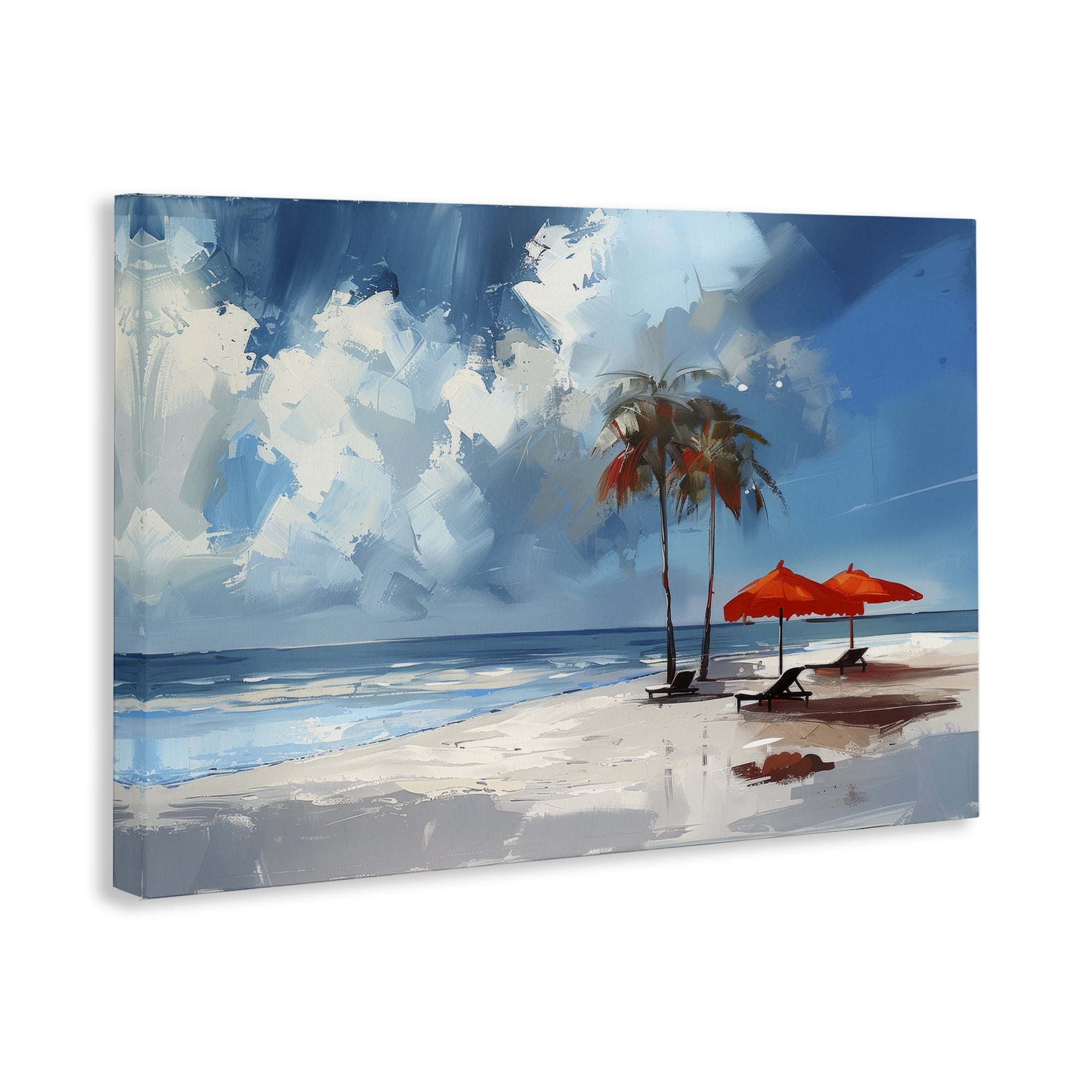 Stupell Industries Sunny Seaside Palette Nautical & Beach Painting Wrapped Canvas Art Print Wall Art, 24 x 16