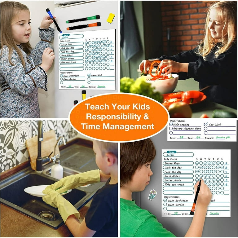 Magnetic Chore Chart 20x30cm Magnetic Chore Chart For Refrigerator Dry  Erase Behavior Charts With 2 Markers Magnetic - AliExpress