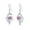 Oct-Pink Sapphire, variant on CACA LADY 925 Sterling Silver Birthstone Dangle Earrings for Women Birthday Anniversary Fine Jewelry for Women