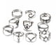 thumbnail image 5 of Anillos para mujer, regalos para mujer, 10 piezas/juego, anillos bohemios vintage apilables para mujer, anillos azules para los nudillos, anillo bohemio., 5 of 5