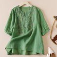 thumbnail image 2 of Active Tops Women Athletic V Neck Shirts Women Long Sleeve T Shirt Women Swim Tee Tops Loose Womens Short Sleeve Athletic Tops Womens Compression Shirts Long Sleeve Shirts for Green M, 2 of 9