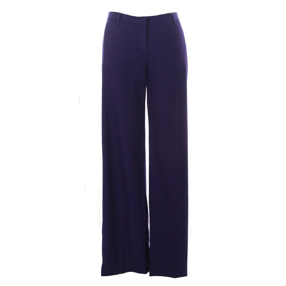 Philosophy - PHILOSOPHY Women's Wide Leg Wool Dress Pants 8 Purple ...