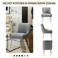 thumbnail image 2 of SEYNAR Modern Glam Velvet Dining Chair,Kitchen Side Armchairs or Vanity Chair with Rear Handle Set of 6, 2 of 6