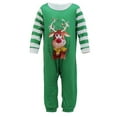 thumbnail image 3 of Christmas Pajamas Matching Family Set Xmas Pjs Long Sleeve Striped Green Deer Print Mommy Daughter Kids Couples Outfit 2023 New, 3 of 4