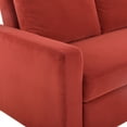 thumbnail image 6 of Serta Tennyson Scandinavian Convertible Loveseat with Full Size Sleeper, Cinnamon Velvet Fabric, 6 of 7
