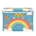 thumbnail image 7 of Yayeee Collapsible Cube Storage Bin with Lid Fabric Closet Decorative Basket with Handles, Rainbow with Stars, 7 of 7