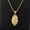 gold, variant on Human Organ Stainless Steel Men's Heart Pendant Necklace Chain Gift (20*35mm)-silver