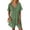 14# Army Green, variant on Rompers for Women Solid Color Casual Short Sleeve V Neck Jumpsuits with Pockets Light Purple 3XL
