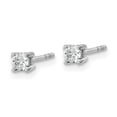 thumbnail image 2 of 14k White Gold 1/5 Carat Total Weight Round SI1 SI2 G H I Lab Grown Diamond 4 Prong Stud Post Earrings Jewelry for Women, 2 of 5