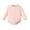 Pink, variant on Toddler Baby Girls Clothes Baby Girls One-piece Romper Bodysuit 12-18 Months Girls Long Sleeve Round Neckline Solid Color Romper Bodysuit Purple