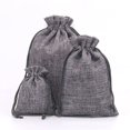 thumbnail image 1 of Bolsa de regalo de Navidad para guardar joyas, bolsita con cordón, bolsa de lino de imitación, 1 of 6