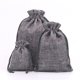 thumbnail image 1 of Bolsa de regalo de Navidad para guardar joyas, bolsita con cordón, bolsa de lino de imitación, 1 of 6