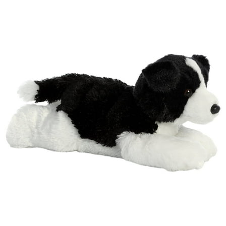 Aurora - Medium Black Flopsie - 12" Border Collie - Adorable Stuffed Animal