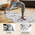 thumbnail image 4 of White Highland Cow Bathtub Flower Pattern Hot Yoga Mat Towel Non Slip for Hot Yoga - Quick-Drying Yoga Mat Cover with 4 Corner Pockets with Travel Bag - Hot Yoga Towel Non Slip 74"x26", 4 of 6