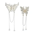 thumbnail image 1 of Ganga Única 2 piezas Clip para el Cabello Clásico Hueco Mariposa Clip de Borlas Elegante Accesorios para el Cabello Bonitos para Mujeres 5.71", 1 of 7