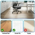 thumbnail image 3 of Tapis de Chaise en PVC pour Plancher de Bois Franc, Tapis de Chaise de Bureau 36 Pouces x 48 Pouces pour la Maison, Tapis Protecteur de Plancher Transparent pour Chaise de Bureau, 3 of 11