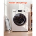 thumbnail image 5 of KFFKFF Collapsible Dog Bath Tub, Portable Pet Grooming and Bathing Station with Stable Support, Space-Saving Design, Built-In Drainage Hole for Small Pets, Puppies, and Cats, Gray and White, 5 of 9