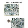 thumbnail image 7 of Spring Green Eucalyptus Leaves Bedroom Curtains 63 Inches length, Summer Rustic Botanical Window Treatment Curtain Drapes, Rod Pocket Curtain Panels for Living Room Kitchen, 42"x63", 2 Panels, 7 of 7