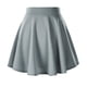 thumbnail image 1 of Minifalda elástica acampanada de color liso para mujer: plisada, de poliéster, informal/moda, cintura alta, para el día a día y la playa, lavado a mano, 1 of 1