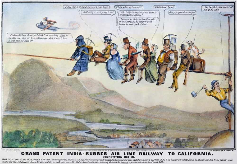 Gold Rush Cartoon 1849 Na Device That Will Enable Persons Afflicted