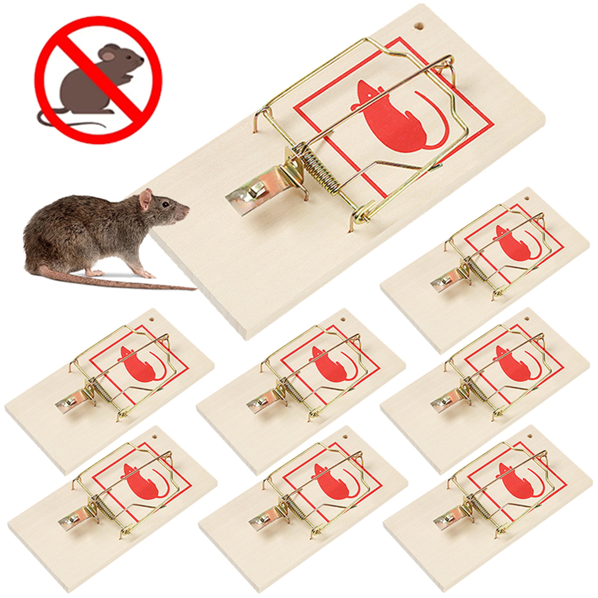 Elbourn Plastic Pedal Snap Mouse Trap for Outside Indoor - 3 Traps