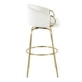 thumbnail image 2 of LumiSource Gold Metal, Cream Velvet Claire 30" Fixed-Height Barstool - Set of 2, 2 of 4