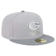 thumbnail image 3 of Men's New Era Gray/Graphite Green Bay Packers Iron Cloud 59FIFTY Fitted Hat, 3 of 6