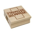 thumbnail image 1 of Lifeguard with Cross Fun Text Square Rubber Stamp Stamping Scrapbooking Crafting - Small 1.25in, 1 of 7