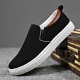 thumbnail image 5 of Men's Canvas Shoes, Low Cut Trendy Flat Bottomed Loafers, Minimalist Casual Sneakers, Suitable for Outdoor Wear. Lightweight and Comfortable Men's Shoes, 5 of 9