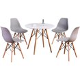 thumbnail image 1 of Best Master Furniture Mickey 5 Piece Modern Plastic Dining Set in Gray, 1 of 1